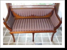 English Sofa Reproduction made of Mahagoni and exclusive fabric.